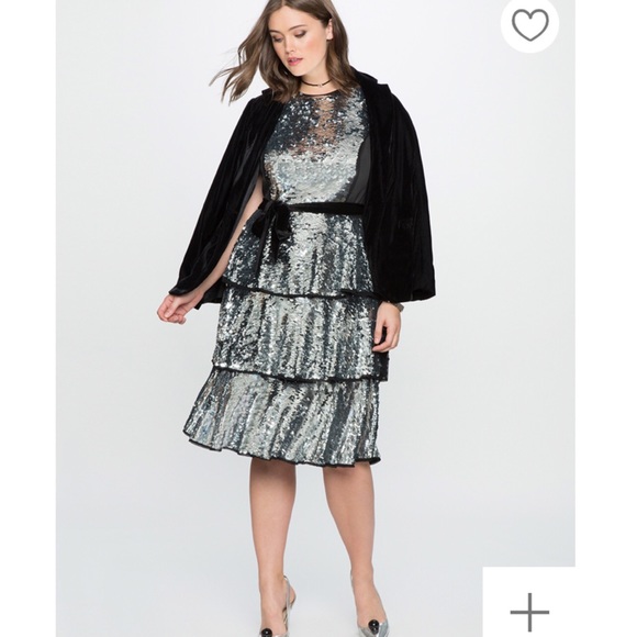 Eloquii Dresses & Skirts - Eloquii Tiered sequin dress size 18/20 Eloquii Dresses & Skirts - Eloquii Tiered sequin dress size 18/20